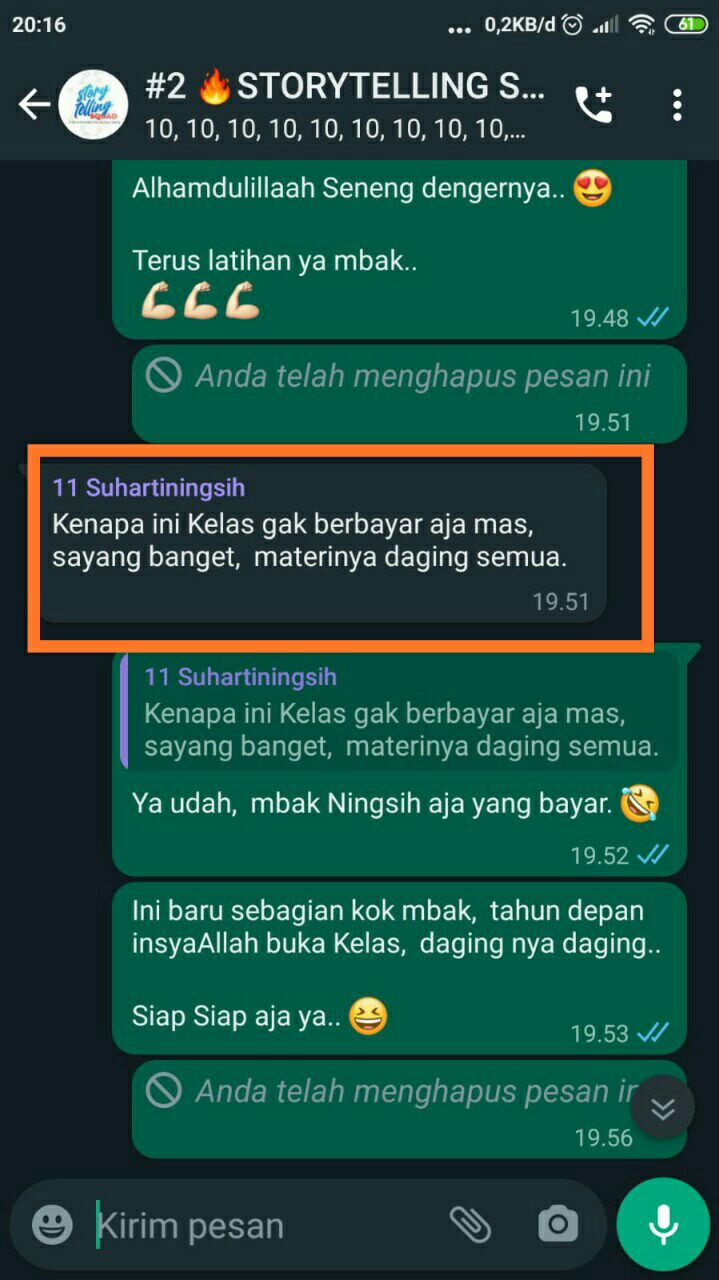 Testimoni Ecourse Easy Story Telling 1