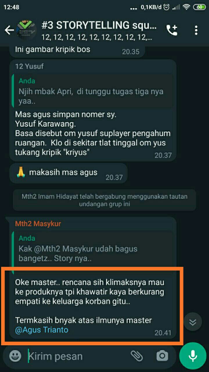 Testimoni Ecourse Easy Story Telling 6